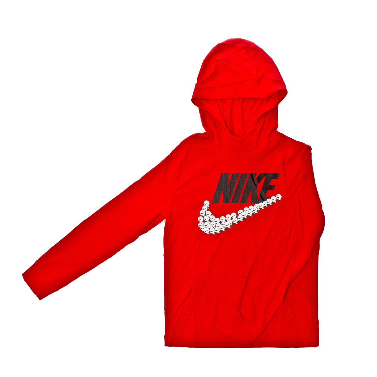 red hoodie in store