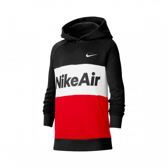 nike air hoodie red and black