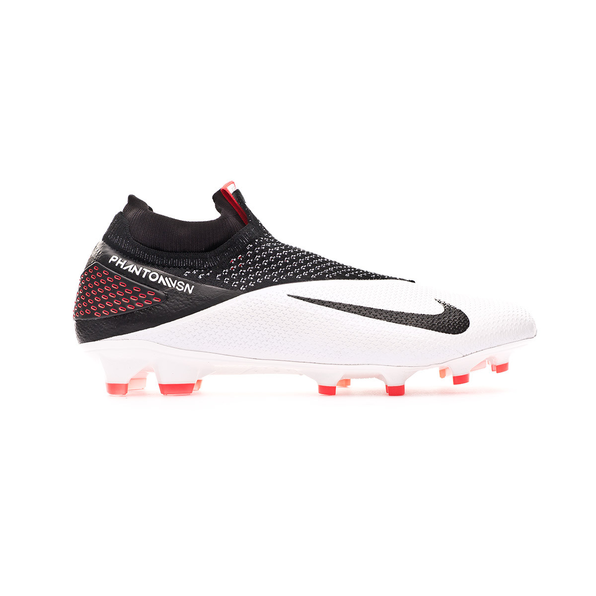 Bota de fútbol Nike Phantom Vision II Elite DF FG White-Black-Laser crimson  - Tienda de fútbol Fútbol Emotion