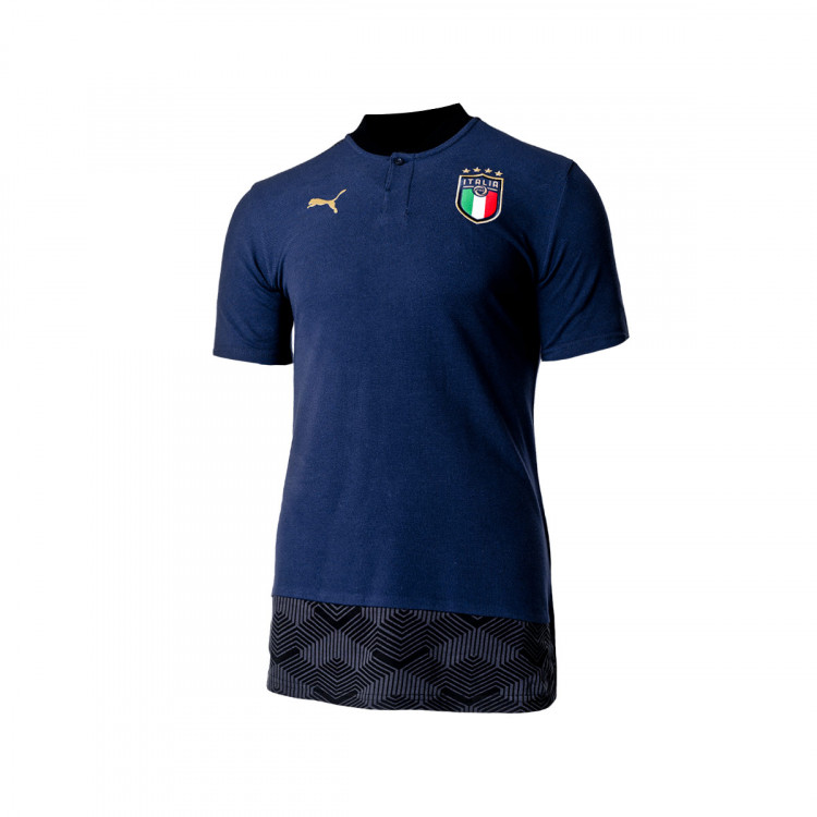 Polo Puma Italia Casuals 2020-2021 Peacoat-Puma Team Gold - Negozio di calcio Fútbol Emotion