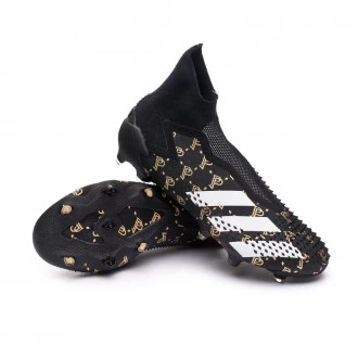 Bota Predator 20 + Paul Pogba FG Core Black-White-Gold Metallic