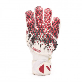 Luvas adidas Predator Fingersave MN Criança White-Black-Active red