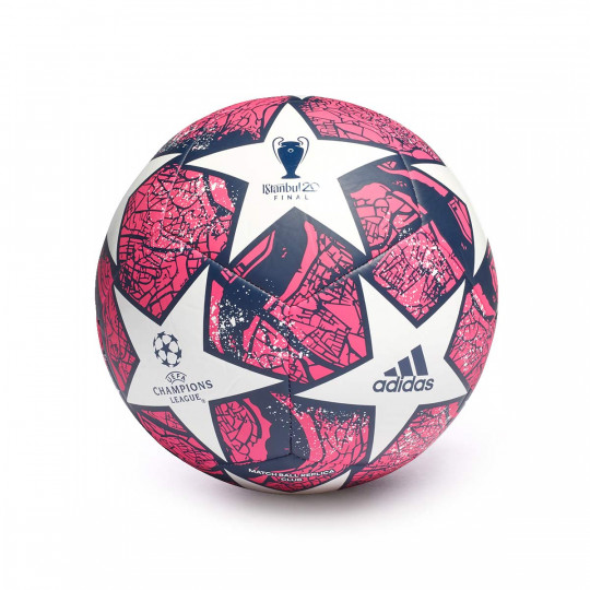 Balón adidas UEFA Champions Club White-Pink-Dark Blue - Fútbol