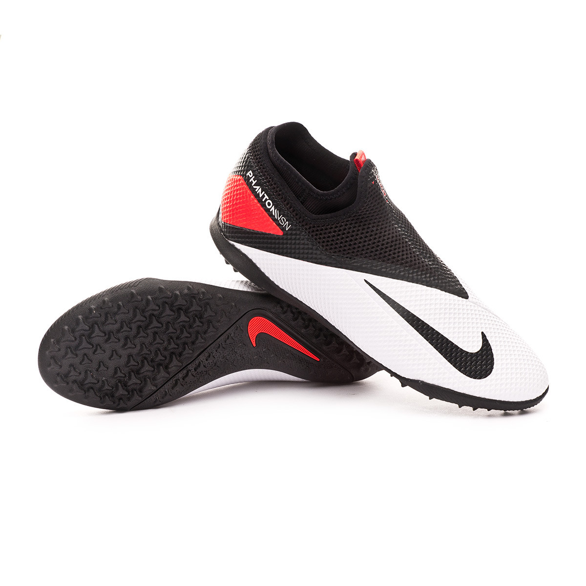 Tenis Nike Phantom Vision II Academy DF Turf White-Black-Laser crimson -  Tienda de fútbol Fútbol Emotion