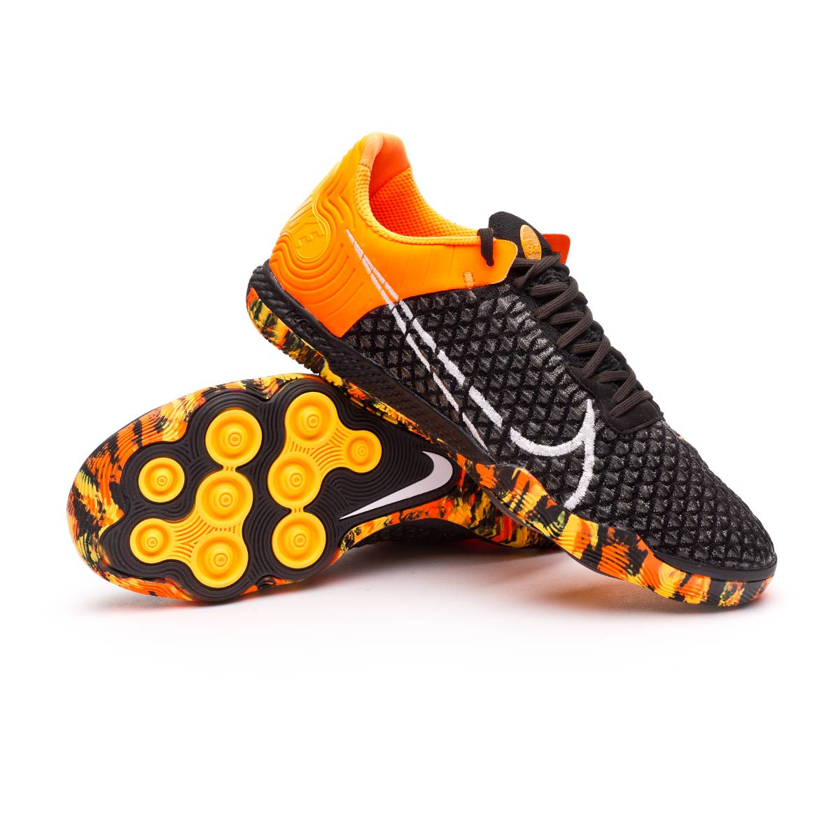 Futsal Boot Nike React Gato Black-White-Total orange-Dark smoke grey -  Football store Fútbol Emotion