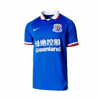 Camisola Nike Shanghai Greenland Shenhua FC Breathe Stadium Equipamento Principal 2020-2021 Game royal-White