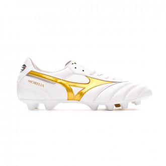 Chuteira Mizuno Morelia II Elite MD White-Gold