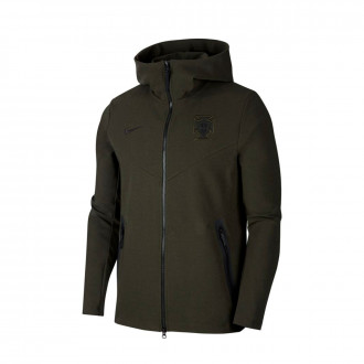 Casaco Nike Portugal NSW Tech Pack Hoodie FZ 2020-2021 Sequoia-Sequoia-Black (No Sponsor-Plyr)