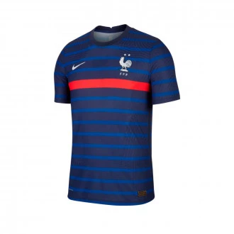Camiseta Francia Vapor Match Primera Equipación 2020-2021 Blackened Blue-White