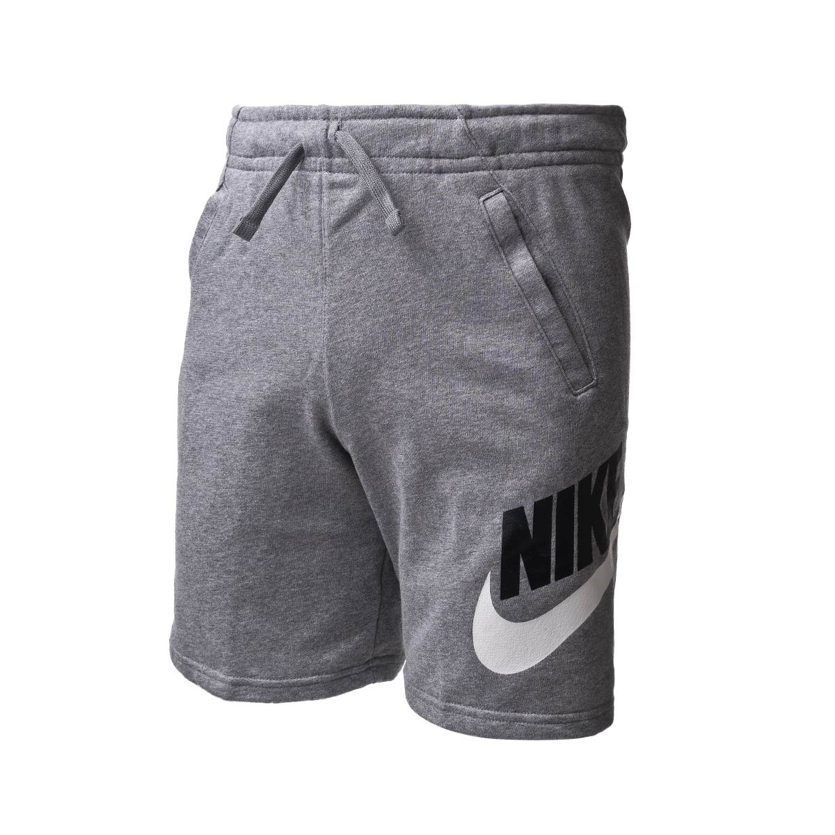 Pantalón corto Nike NSW Club + Hbr Fitness Niño Carbon Heather-Smoke Grey -  Fútbol Emotion