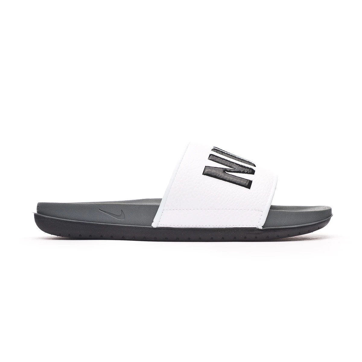 Flip flops Nike Offcourt Slide Dunkelgrau Schwarz WeiB Futbol Emotion