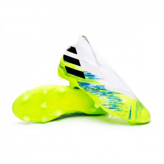 Bota Nemeziz 19+ FG Niño White-Black-Signal green