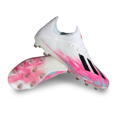 Bota fútbol adidas X 19 .1 AG White-Black-Shock Pink - Fútbol Emotion