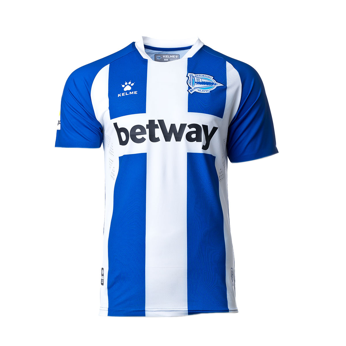 Camiseta Kelme CD Alavés Primera Equipación 2019-2020 Sponsor Azul-Blanco -  Tienda de fútbol Fútbol Emotion