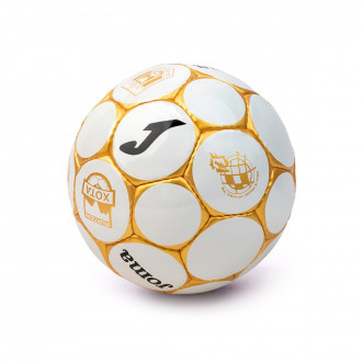 Bola de Futebol Joma Taça Espanha Futsal Málaga 2020 Mini Branco-Ouro