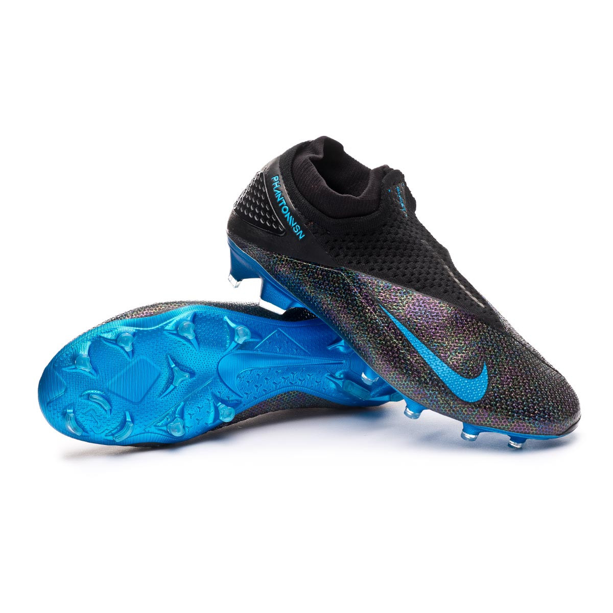 Football Boots Nike Phantom Vision 2 Elite DF FG Black-Laser blue -Anthracite-Black - Fútbol Emotion