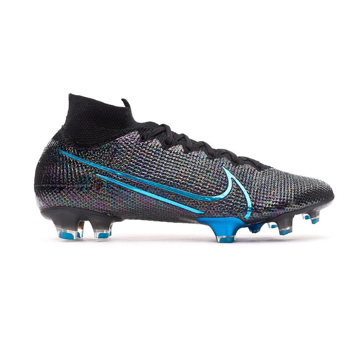 black and blue nike boots