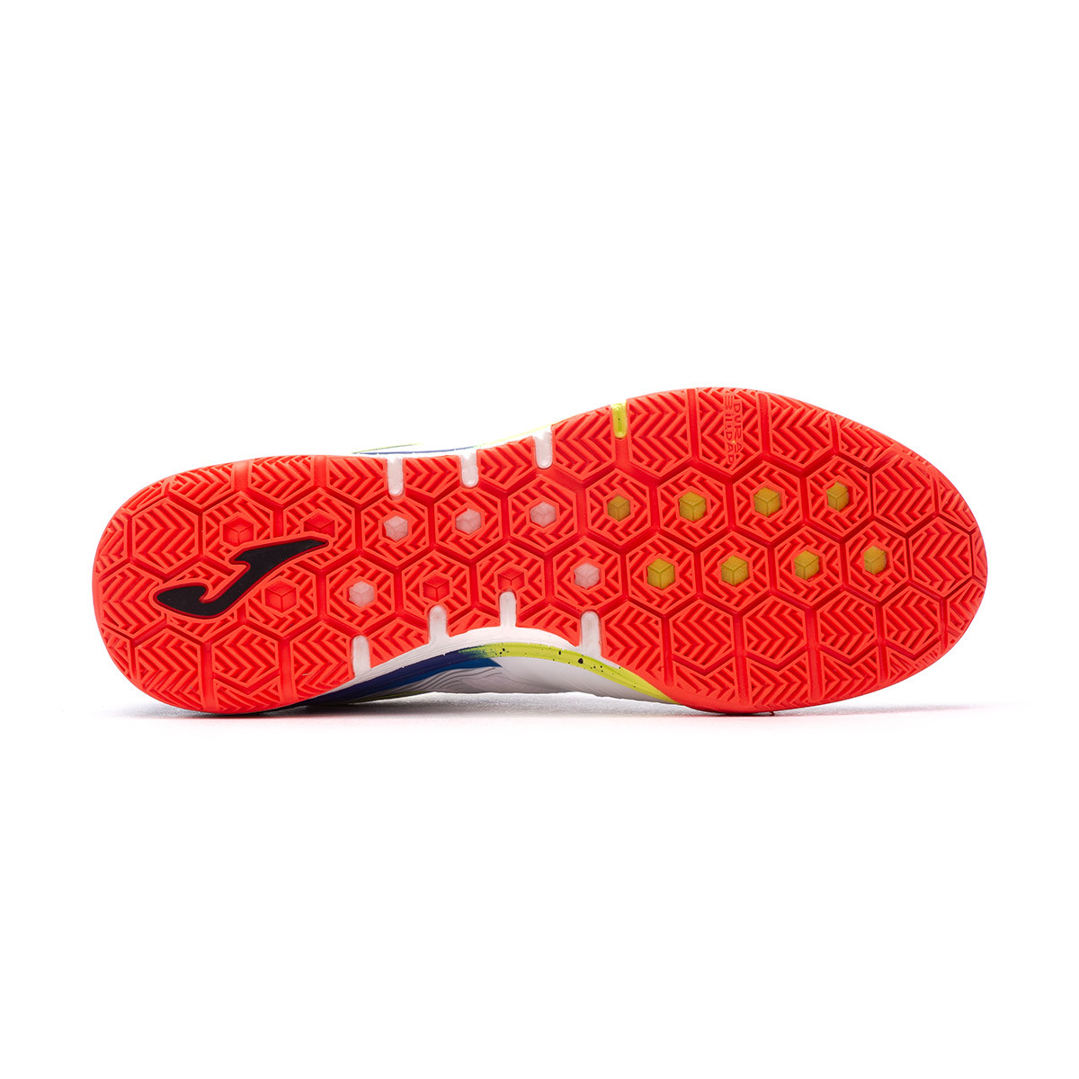 Futsal Shoes Joma Regate Rebound Blanco-Blue-Amarillo-Coral Futsal Shoes Joma Regate Rebound Blanco-Blue-Amarillo-Coral