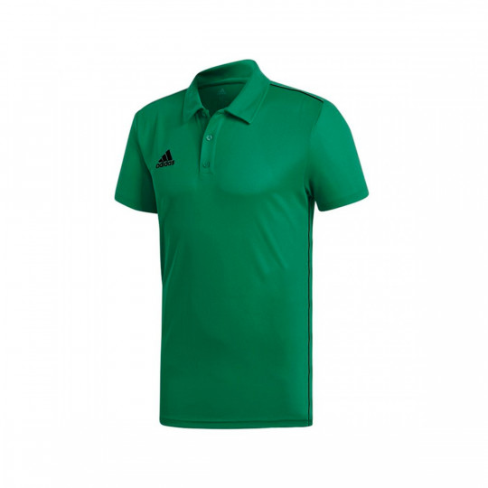 Cabecear Abrazadera llegada Polo adidas Core 18 m/c Bold Green-Black - Fútbol Emotion