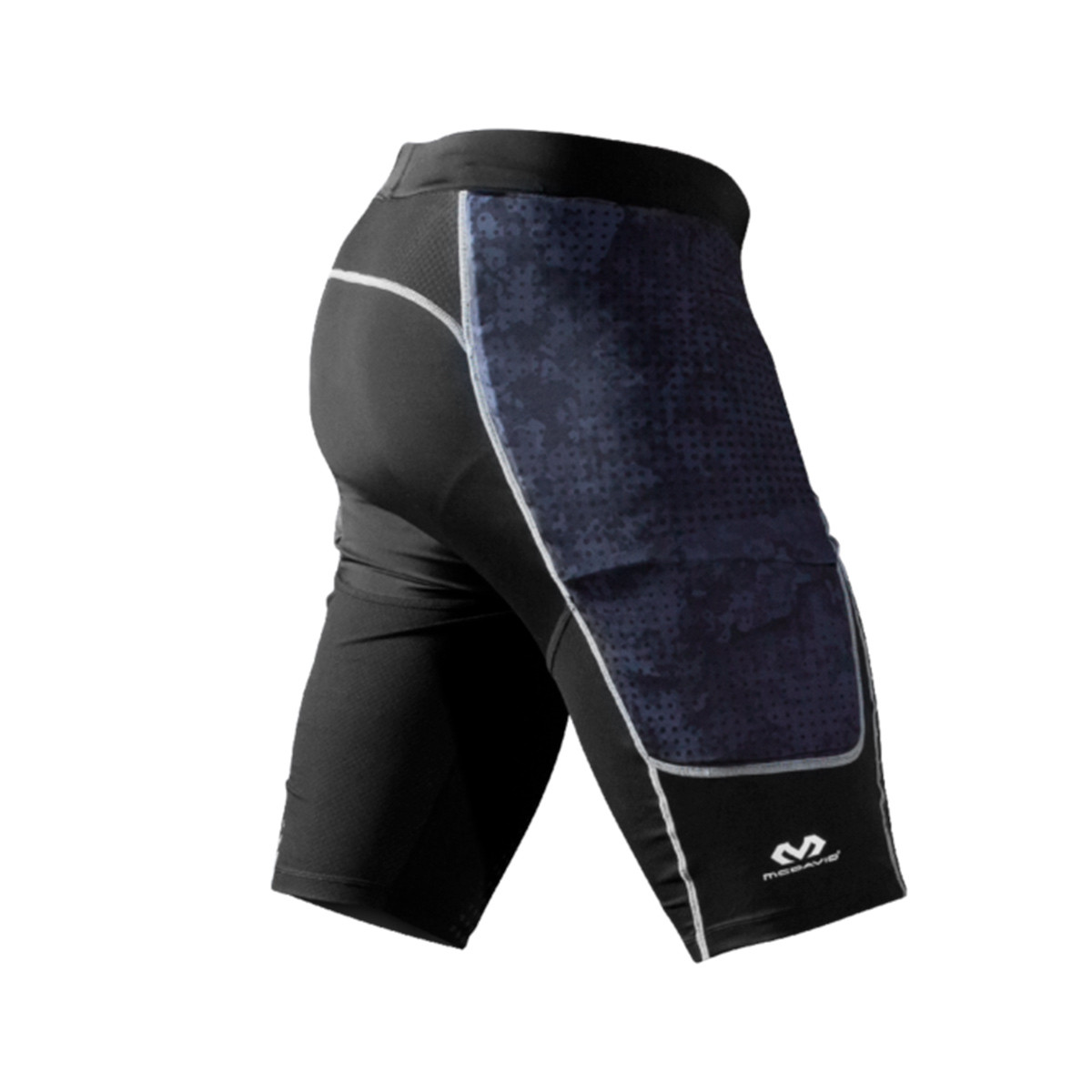 MCDAVID Hex Goalkeeper Short Barcelona - Pantaloneta De Portero Con Protección Hex, Black/Camo, Talla S
