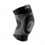 Knee brace made of stretch fabric with gel supports
