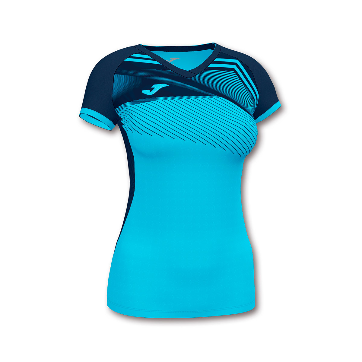 Camiseta Joma Supernova II Mujer Turquesa flúor-Marino -