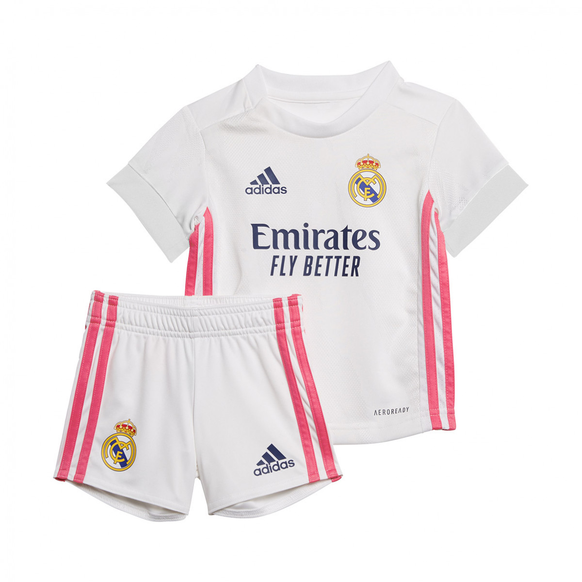 Conjunto adidas Madrid CF Primera Equipación 2020-2021 Bebé White - Fútbol Emotion