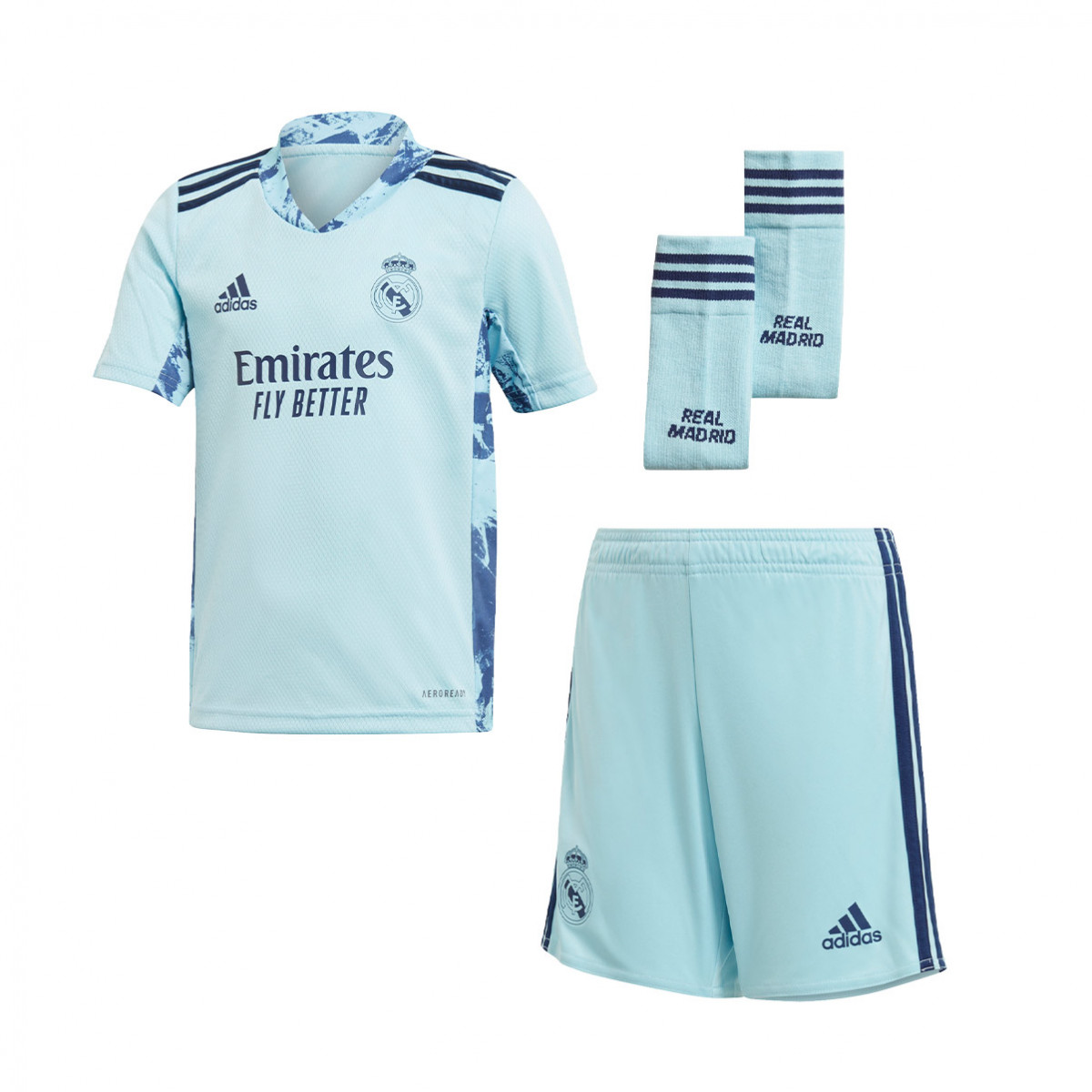 Distribuir Monet Rápido Conjunto adidas Real Madrid CF Primera Equipación Portero 2020-2021 Niño  Icey Blue - Fútbol Emotion