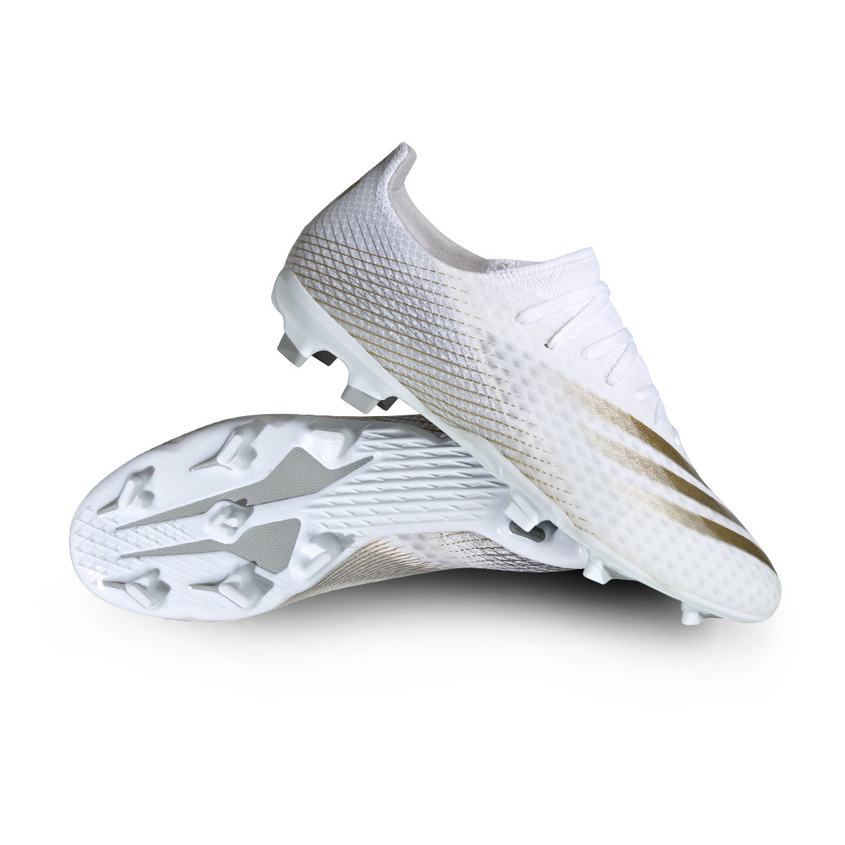 gold and silver football boots