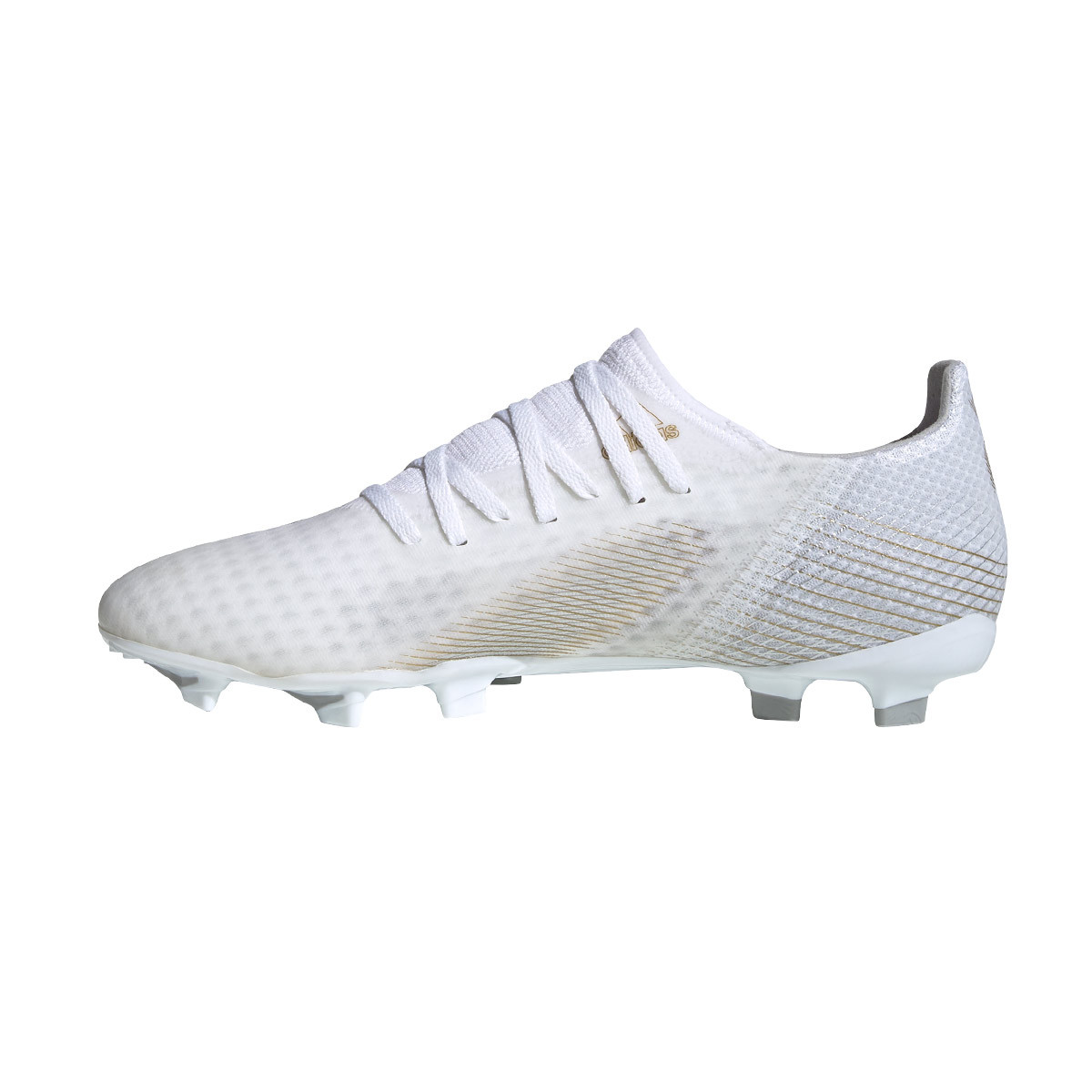 white and gold adidas football boots