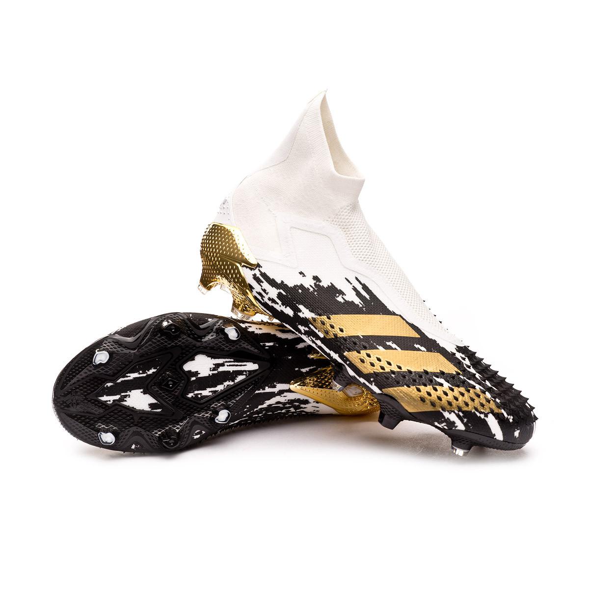 white and gold adidas football boots