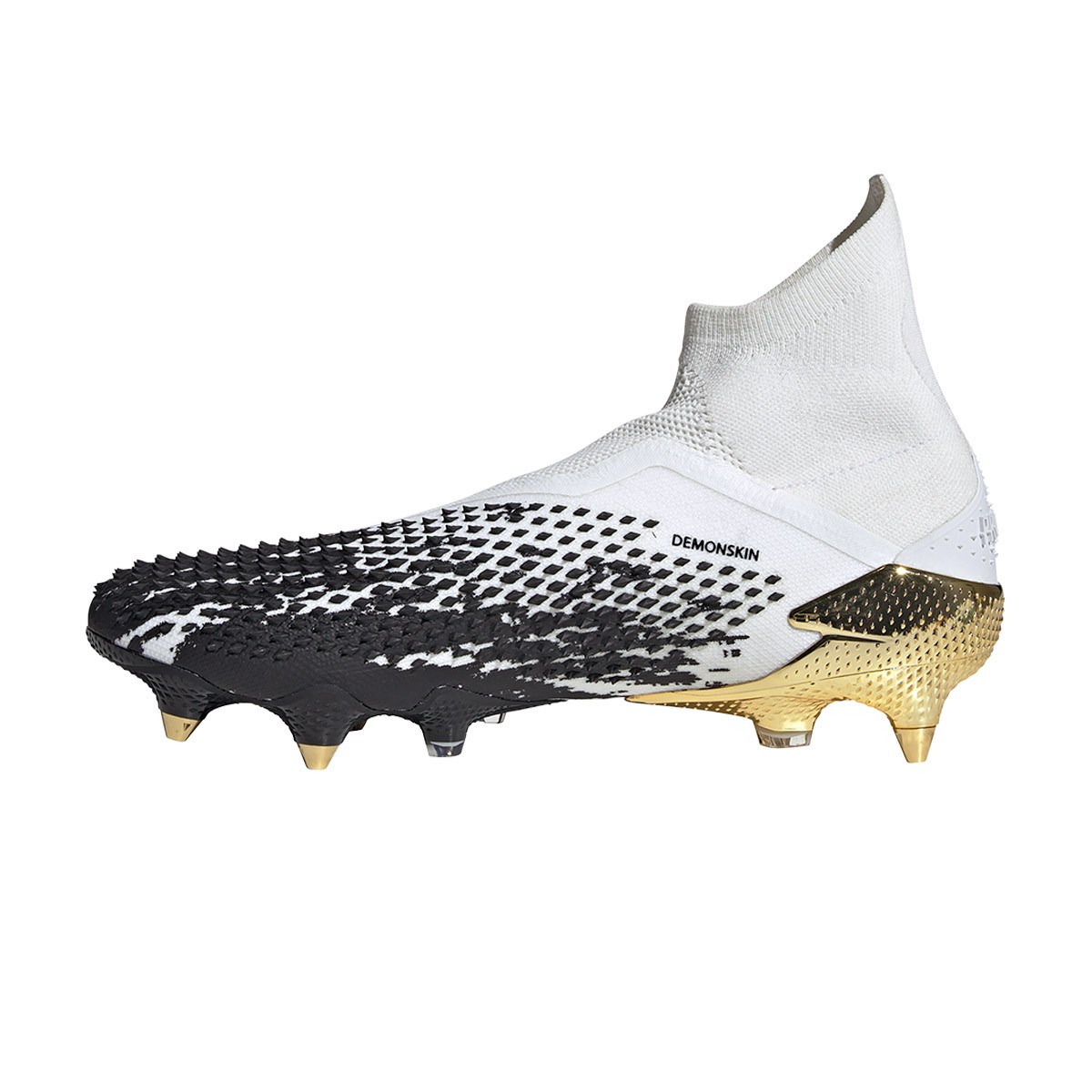 gold and black football boots