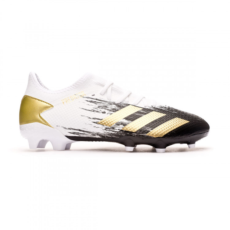 Football Boots adidas Predator 20 .3 L FG White-Gold Metallic-Core Black - FÃºtbol Emotion