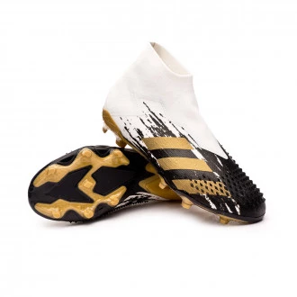 Bota Predator Mutator 20 + FG Niño White-Metallic Gold-Black