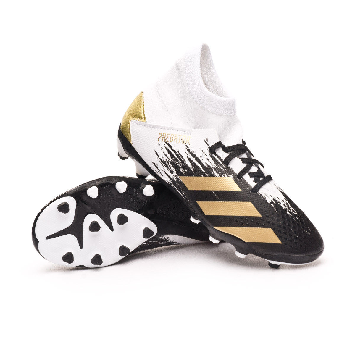 Celo Cuota de admisión Arroyo Football Boots adidas Predator 20.3 MG Kids White-Gold metallic-Core black - Football store Fútbol Emotion Celo Cuota de admisión Arroyo Football Boots adidas Predator 20.3 MG Kids White-Gold metallic-Core black - Football store Fútbol Emotion