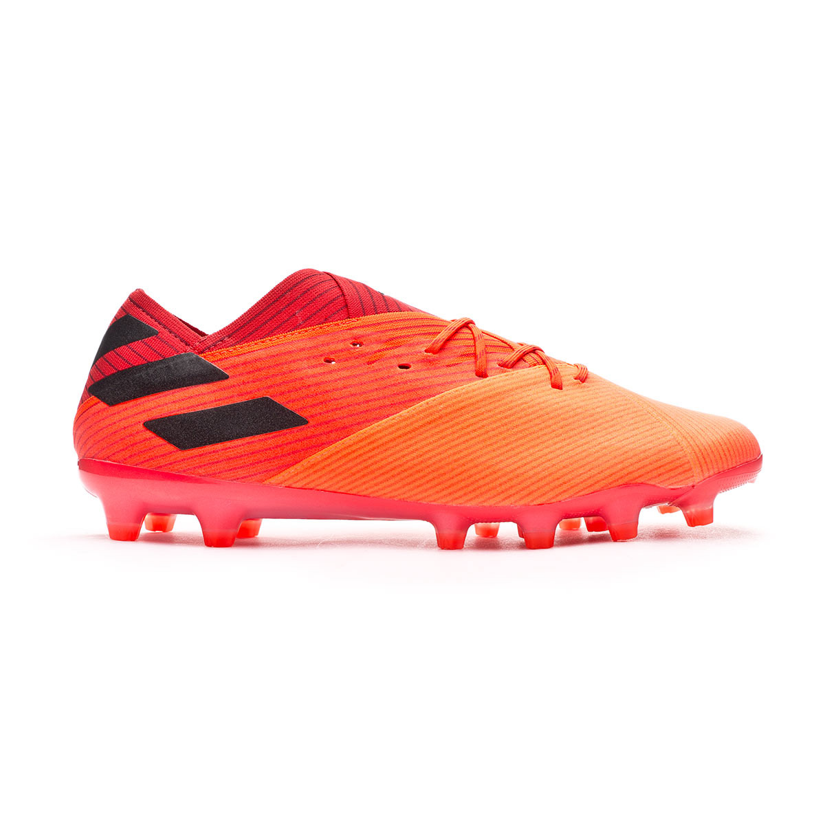Football Boots Nemeziz 19 .1 AG Signal Coral-Core Black-Glory Red - Fútbol Emotion