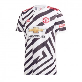 Camiseta Manchester United FC Tercera Equipación 2020-2021 White-Black