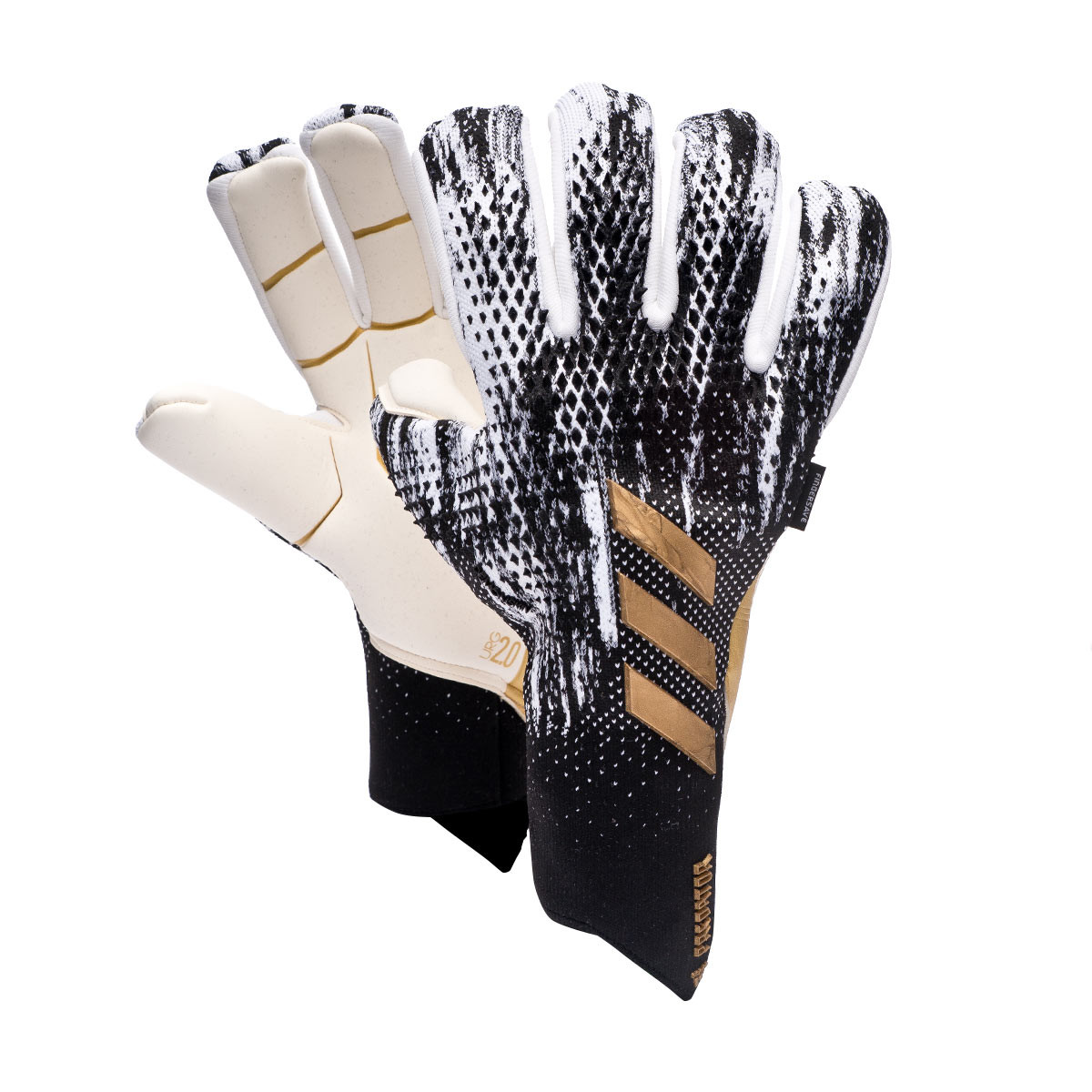 gold adidas football gloves