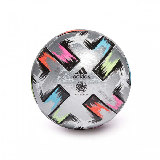 Balón adidas Uniforia Finale Pro Silver Met.-Black-Solar Red-Signal Green -  Fútbol Emotion