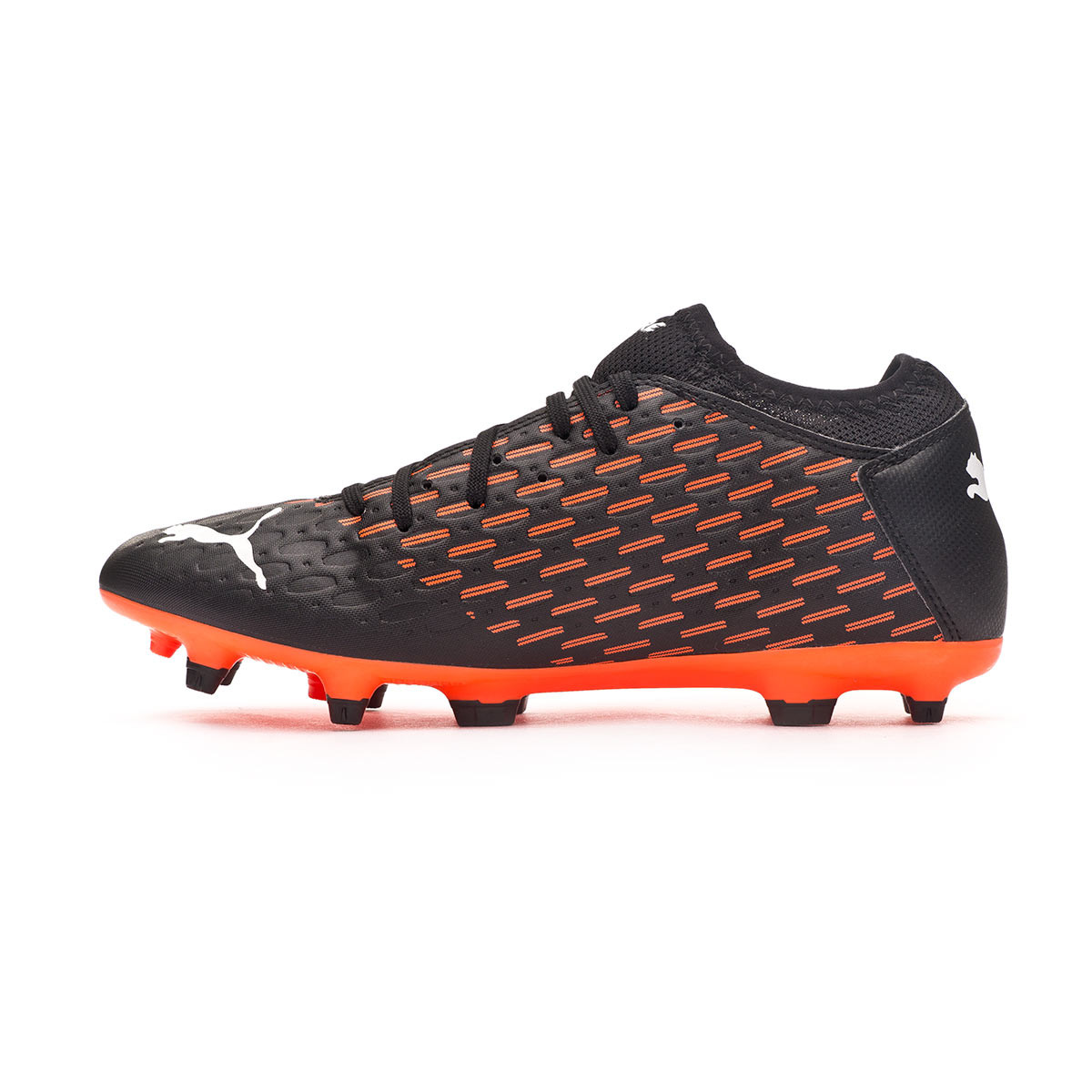 Football Boots Puma Future 6.4 FG/AG Puma Black-Puma White-Shocking Orange  - Fútbol Emotion