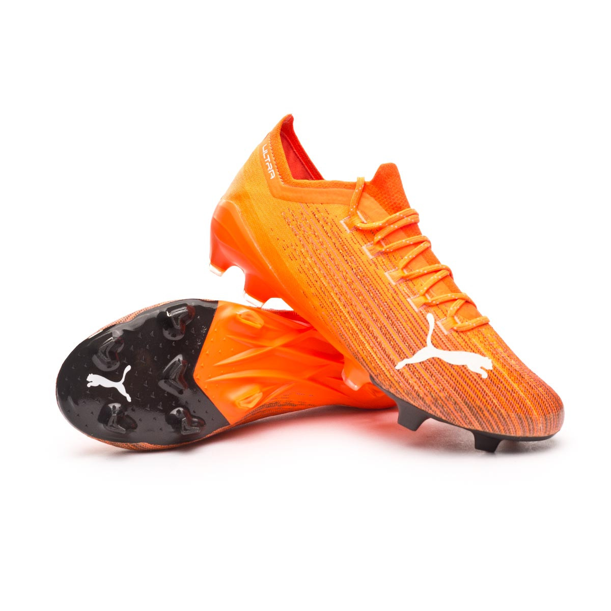 orange puma soccer cleats