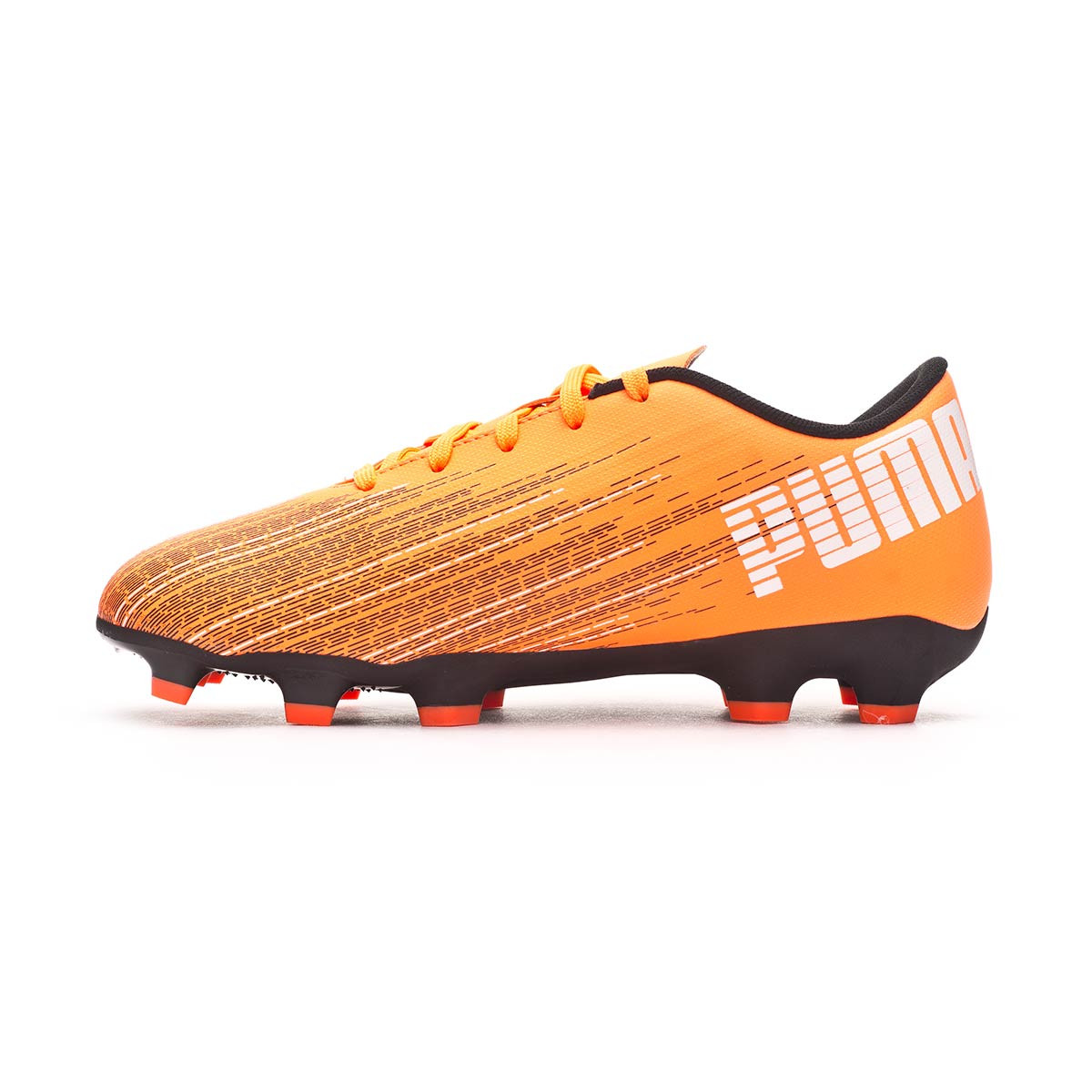 orange kids football boots