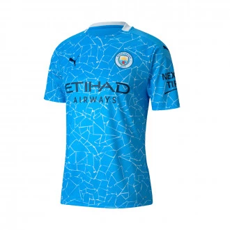 Camiseta Manchester City FC Primera Equipación 2020-2021 Team Light Blue-Peacoat