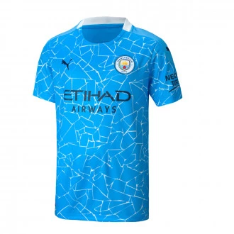 Camiseta Manchester City FC Primera Equipación 2020-2021 Niño Team Light Blue-Peacoat
