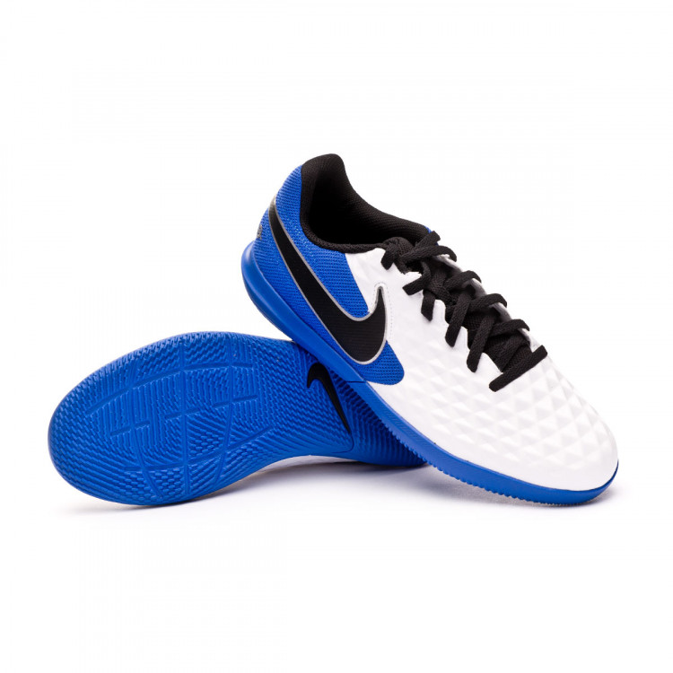 Zapatilla de Fútbol sala Nike Tiempo Legend 8 Club IC Niño  White-Black-Hyper Royal-Metallic Silver - Fútbol Emotion