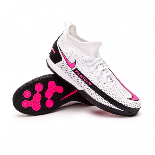 Zapatilla de Fútbol sala Nike Phantom GT Academy DF IC Niño White-Pink  Blast-Black - Fútbol Emotion