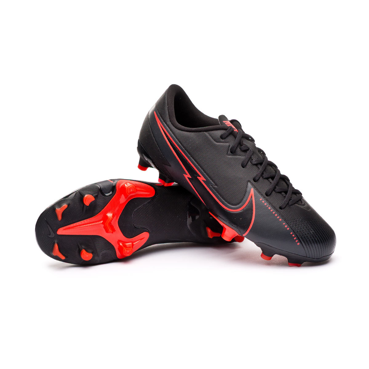 Bota de fútbol Nike Mercurial Vapor 13 Academy FG/MG Niño Black-Dark Smoke Grey-Chile - Fútbol Emotion