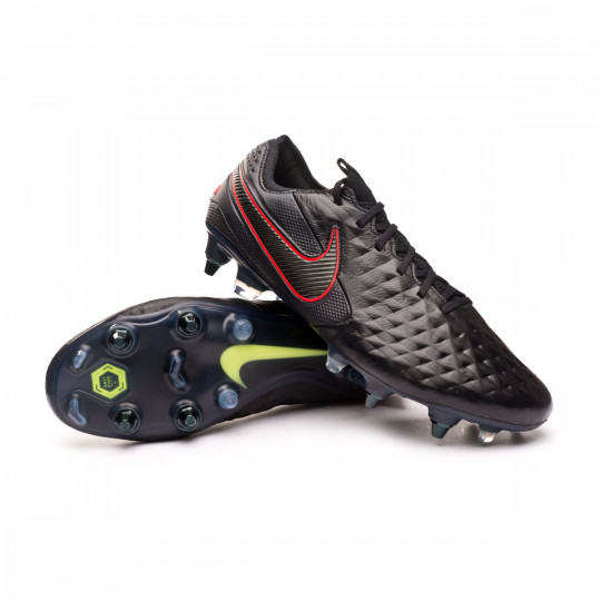 Bota de fútbol Nike Tiempo Legend Elite SG-Pro Anti-Clog Black-Dark Grey-Chile Red -