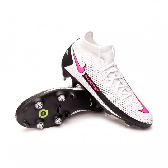 Bota de fútbol Nike Phantom GT Academy DF SG-Pro Anti-Clog TRACtion  White-Pink Blast-Black - Fútbol Emotion
