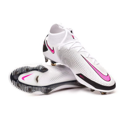 temporal Torneado zapatilla Bota de fútbol Nike Phantom GT Elite DF FG White-Pink Blast-Black - Fútbol  Emotion